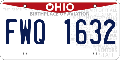 OH license plate FWQ1632