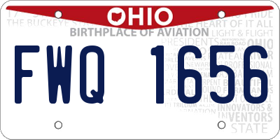 OH license plate FWQ1656