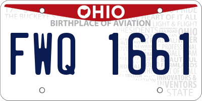 OH license plate FWQ1661