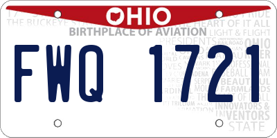 OH license plate FWQ1721