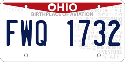 OH license plate FWQ1732