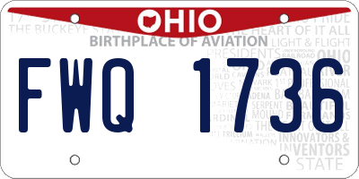 OH license plate FWQ1736