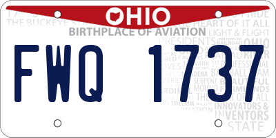 OH license plate FWQ1737