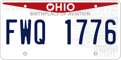 OH license plate FWQ1776