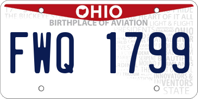 OH license plate FWQ1799