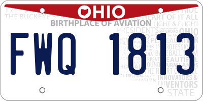 OH license plate FWQ1813
