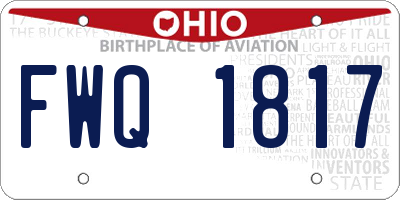 OH license plate FWQ1817