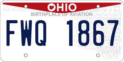 OH license plate FWQ1867