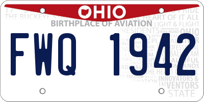 OH license plate FWQ1942
