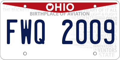 OH license plate FWQ2009