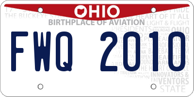 OH license plate FWQ2010