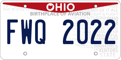 OH license plate FWQ2022