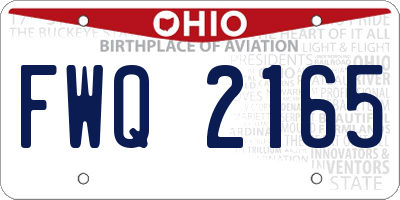 OH license plate FWQ2165