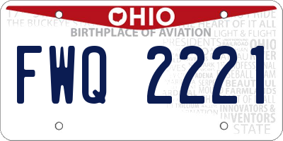 OH license plate FWQ2221