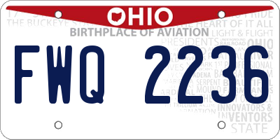 OH license plate FWQ2236