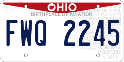 OH license plate FWQ2245