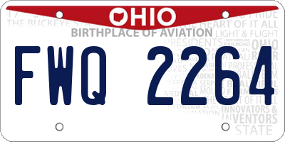 OH license plate FWQ2264