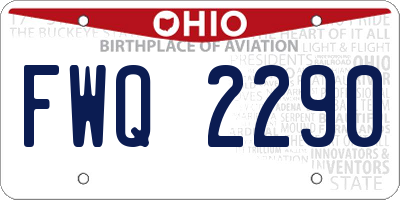 OH license plate FWQ2290