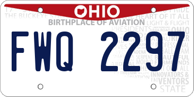 OH license plate FWQ2297