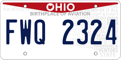 OH license plate FWQ2324