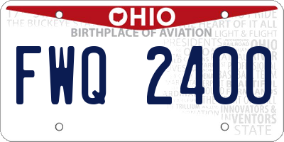 OH license plate FWQ2400