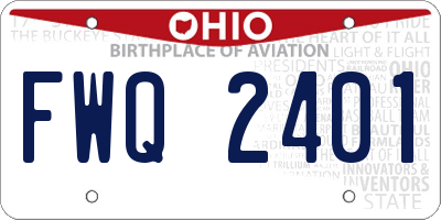 OH license plate FWQ2401