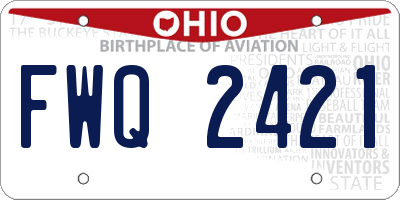 OH license plate FWQ2421