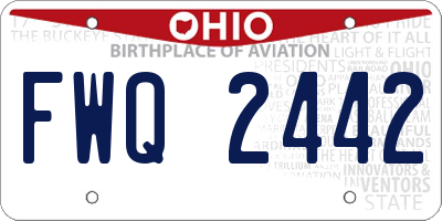 OH license plate FWQ2442
