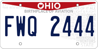 OH license plate FWQ2444