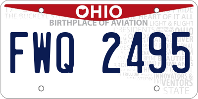 OH license plate FWQ2495