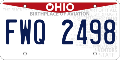 OH license plate FWQ2498