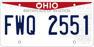 OH license plate FWQ2551