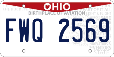 OH license plate FWQ2569