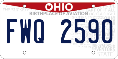 OH license plate FWQ2590