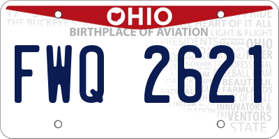 OH license plate FWQ2621