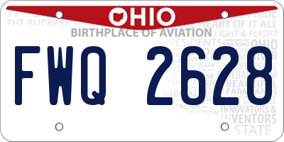 OH license plate FWQ2628