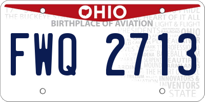 OH license plate FWQ2713
