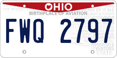 OH license plate FWQ2797