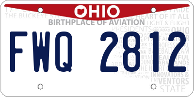 OH license plate FWQ2812