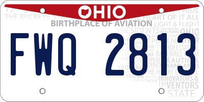 OH license plate FWQ2813