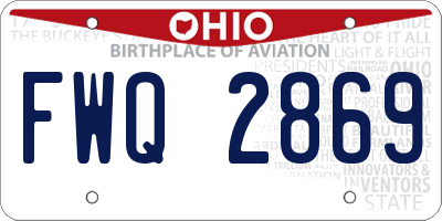 OH license plate FWQ2869
