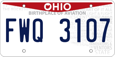 OH license plate FWQ3107