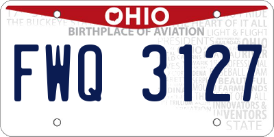 OH license plate FWQ3127