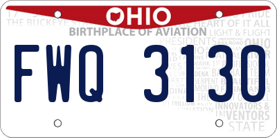 OH license plate FWQ3130