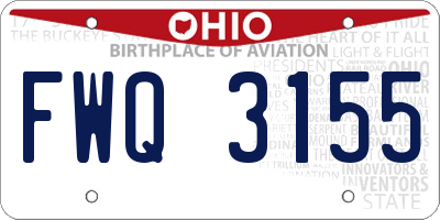 OH license plate FWQ3155