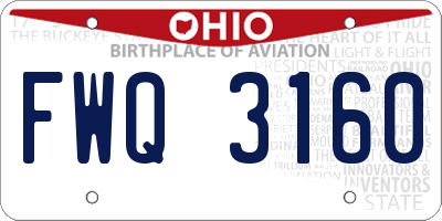 OH license plate FWQ3160