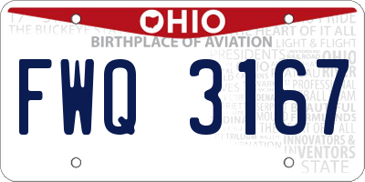 OH license plate FWQ3167