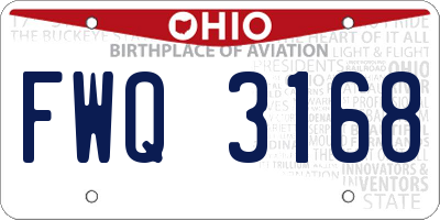 OH license plate FWQ3168
