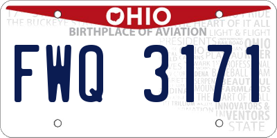 OH license plate FWQ3171