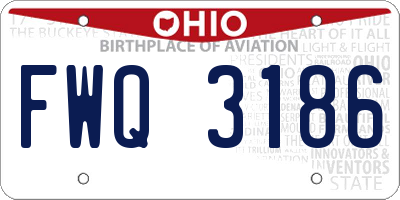 OH license plate FWQ3186